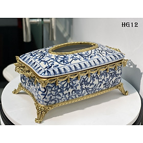 Mua Hộp Giấy Pha Lê Tiệp Đồng Thau Tân Cổ Điển Sang Trọng CB32-HG2