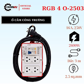Mua Ổ Cắm Công Nghiệp RGB SUNTECH  4 ổ cắm  có RCBO chống giật  tiêu chuẩn TIS chính hãng Thái Lan
