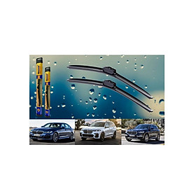 Combo cần gạt nước mưa ô tô Nano Silicon Macsim cho xe BMW 6 Series 2010-2016