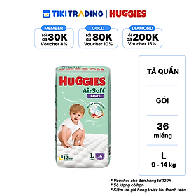 Tã quần Huggies Airsoft size L gói 36 miếng
