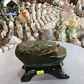 Mua Trụ đá canxedon tự nhiên 100% phong thủy CXD89 nặng 1.4kg kích thước 13x16x7cm – Vật phẩm phong thủy may mắn