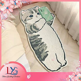 Mua Thảm chân giường 3D cao cấp LYG in hình mèo dễ thương