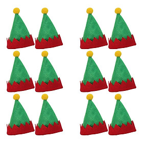 12x Christmas Hat Santa Claus Xmas Hat Cap for Adults Stage Performance Prom