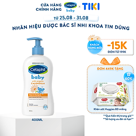Sữa tắm gội dịu lành cho bé Cetaphil Baby Wash & Shampoo with Organic Calendula 400ml