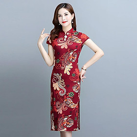 2020 sườn xám thời trang hoa