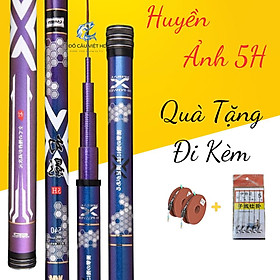 Cần câu tay Huyền Ảnh 2023 độ cứng 5H chuyên đánh cảm giác gẩy rô diếc cao cấp tặng ngọn phụ