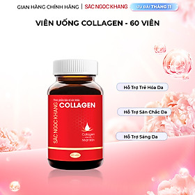 Viên uống Collagen Sắc Ngọc Khang thế hệ mớI Hộp 60 viên giúp sáng da, giảm nếp nhăn - đốm nâu, nuôi dưỡng và làm đẹp da , tóc, móng