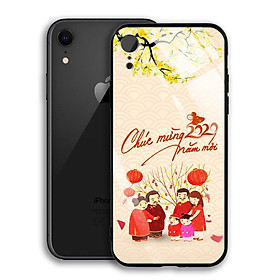 Ốp Lưng Kính Cường Lực cho điện thoại Iphone XR - 03006 7982 HPNY 24 - Tết đoàn viên - Hàng Chính Hãng