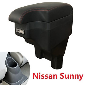 Hộp tỳ tay ô tô cao cấp dành cho xe Nissan Sunny tích hợp 6 cổng USB - Mã SUSB-NNY