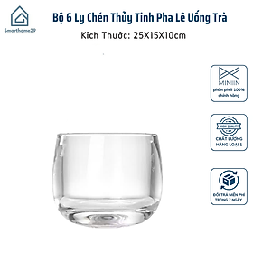 Mua Bộ 6 Ly Chén Thủy Tinh Pha Lê Uống Trà Decor Trang Trí Dung Tích 80ml - HÀNG CHÍNH HÃNG MINIIN