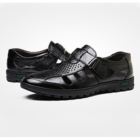 Giầy Da Nam Thoáng Khí Velcro