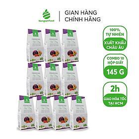 Combo 10 hộp Chanh Dây Sấy Dẻo Nonglamfood 145g | Healthy Snack | Ăn vặt văn phòng | Trái cây sấy dẻo