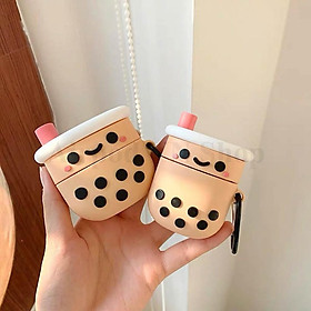 Bao Case Ốp dành cho Airpods 1 - 2, Airpods Pro silicon 3D trà sữa cao cấp