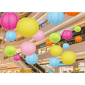 Mua Đèn lồng VẢI LỤA 30CM XẾP GỌN CHỐNG NƯỚC-Treo trang trí ngoài trời