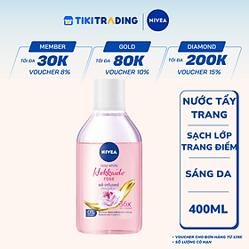 Nước Tẩy Trang NIVEA Hokkaido Rose Làm Sạch Trang Điểm Hiệu Quả (400 Ml) - 86550
