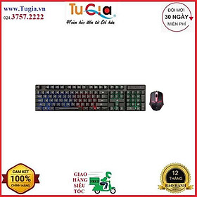 Mua Bộ Bàn phím chuột giả cơ gaming có dây Golden Field KM032 Rainbow đen (USB)- Hàng chính hãng