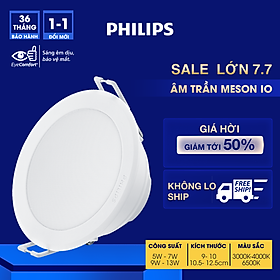 Bộ Đèn PHILIPS LED Âm Trần MESON IO Thế Hệ Mới - 5W 7W 9W 13W