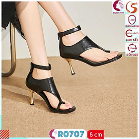 Sandal Cao Gót 8 Phân RO707 ROSATA Giúp Chị Em Tỏa Sáng Theo Từng Bước Chân