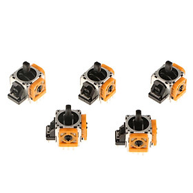 5 Pieces Analog 3D Button Joystick Stick Rocker Sensor Replacement for Sony PS 4 - Yellow