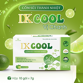 Cốm Sủi Thanh Nhiệt DKCool Hỗ Trợ Thanh Nhiệt (Hương Chanh) - Hộp 10 gói x 7g