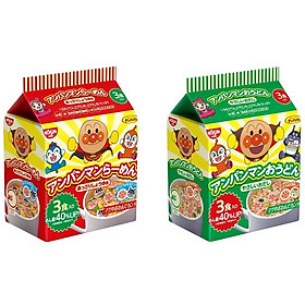 Mỳ ăn liền Anpanman Udon và Mỳ ăn liền Anpanman Ramen - Nissin Nhật Bản