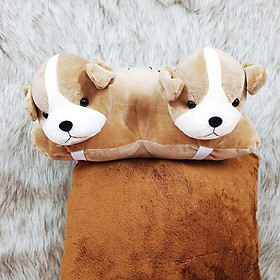 Gối Đi Xe Máy 2 Đầu Hình Chú Cún Con Gx14 (Tặng 1 Móc Khóa Dây Da Pu Đính Đá Lấp Lánh Màu Ngẫu Nhiên)