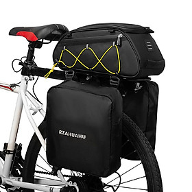 Aeike 3-in-1 Bike Rack Bag Trunk Bag Waterproof Bicycle Rear Seat Bag Cooler Bag with 2 Side Hanging Bags Cycling Cargo Luggage Bag Pannier Shoulder Bag