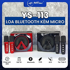 Loa Karaoke YS113 - Kèm 2 Micro Không Dây, Loa Bass Công Suất Khoảng 10W, Nhiều Chế Độ Đổi Giọng Âm Thanh Sống Động