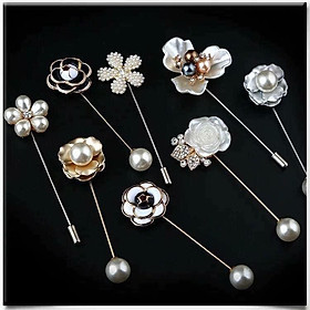 Set 8 chiếc trâm cài áo nữ đính ngọc trai
