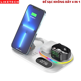 Mua Đế Sạc Không Dây Đa Chức Năng Cho Apple Watch  Iphone  AirPods Sạc 4 Thiết Bị Cùng Lúc Hỗ Trợ Sạc Nhanh