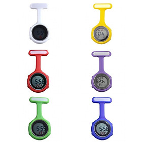 6-Pack Paramedic Nurse  Brooch Electric Pocket Watch Silicone w/Pin