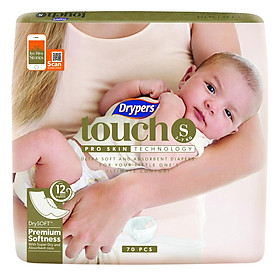 Tã Dán Drypers Touch Cực Đại S70 (70 Miếng)