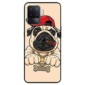 Ốp lưng dành cho Oppo A54 - A74 - A94 mẫu Pulldog Hiphop Nền Vàng