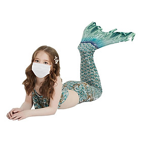 Mermaid Tail Costume Lifelike Princess Swimming Wear for Girls Kids