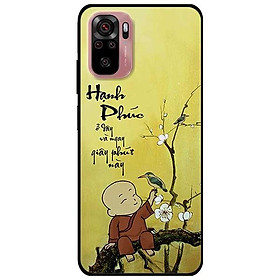 Ốp lưng dành cho Xiaomi Xiaomi Redmi Note 10 - Redmi Note 10 Pro - mẫu Hạnh Phúc Chú Tiểu Hoa Trắng