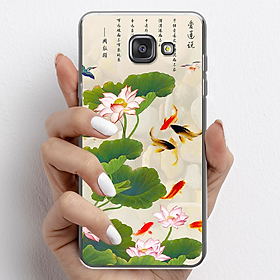 Ốp lưng cho Samsung Galaxy A3 2016, A5 2016, Galaxy A7 2016 nhựa TPU mẫu Hoa sen cá