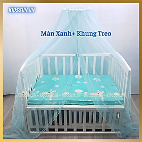 Màn Nôi Cũi KIDSSUN Cho Bé Và Khung Inox Treo Mùng Chất Liệu Dày Dặn Chống Muỗi Cho Nôi Cũi Trẻ Sơ Sinh