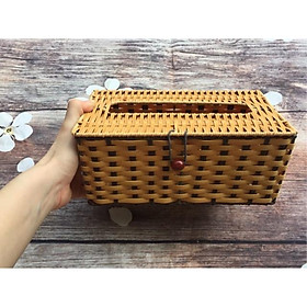 Mua hộp đựng giấy ăn giả mây hình chữ nhật