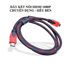 Mua Cáp HDMI 3M- 5M-10M Tròn Đỏ Đen bọc lưới chống nhiễu cao cấp