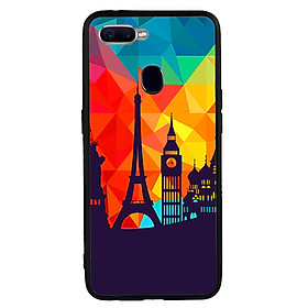 Ốp lưng viền TPU cho Oppo F9 - Travelling