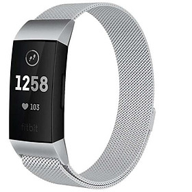 For Fitbit Charge 3 Strap Replacement Milanese Band Stainless Steel Magnet