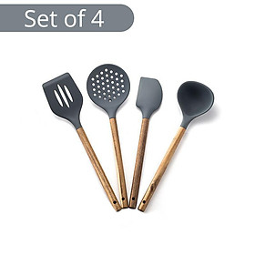 Ốp Nấu Ăn Tiện Dụng Bộ 6, Chống Dính Nấu Thìa Muỗng, Lưới Lọc, Xẻ Rãnh Thìa, mì Ống Fork, Vật Dụng Nhà Bếp - one
