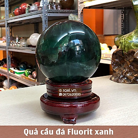 Quả cầu Phong thủy xanh lục Fluorit - 12cm