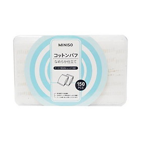 Hộp 150 miếng bông tẩy trang miniso 3 lớp