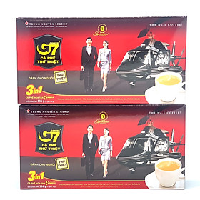 Combo 02 Hộp Cà phê hòa tan G7 Trung Nguyên 3in1 Hộp 21 gói( Có TEM XÁC THỰC CHÍNH HÃNG)