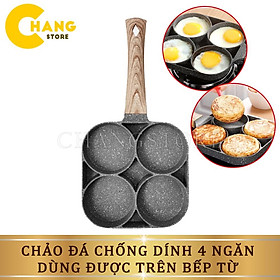 Mua Chảo đá 4 ngăn chống dính làm bánh xèo đổ chả trứng sử dụng trên mọi loại bếp