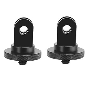 2Pcs Action Camera Conversion Mount Adapter 1/4inch Thread for Go Pro Series