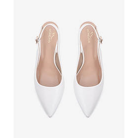 Giày cao gót nữ Đông Hải thiết kế Slingback mũi nhọn sành điệu đính gót kim cương  cao 7cm - G81I8
