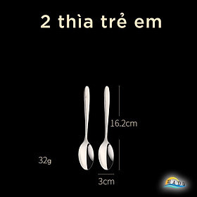 Mua  2 Cái  Thìa Muỗng Inox Cao Cấp Ăn Phở 316 Đạt Chất Lượng Đức Kháng Khuẩn HADU