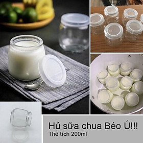 Combo 5 Hũ thủy tinh làm sữa chua dáng béo 200ml